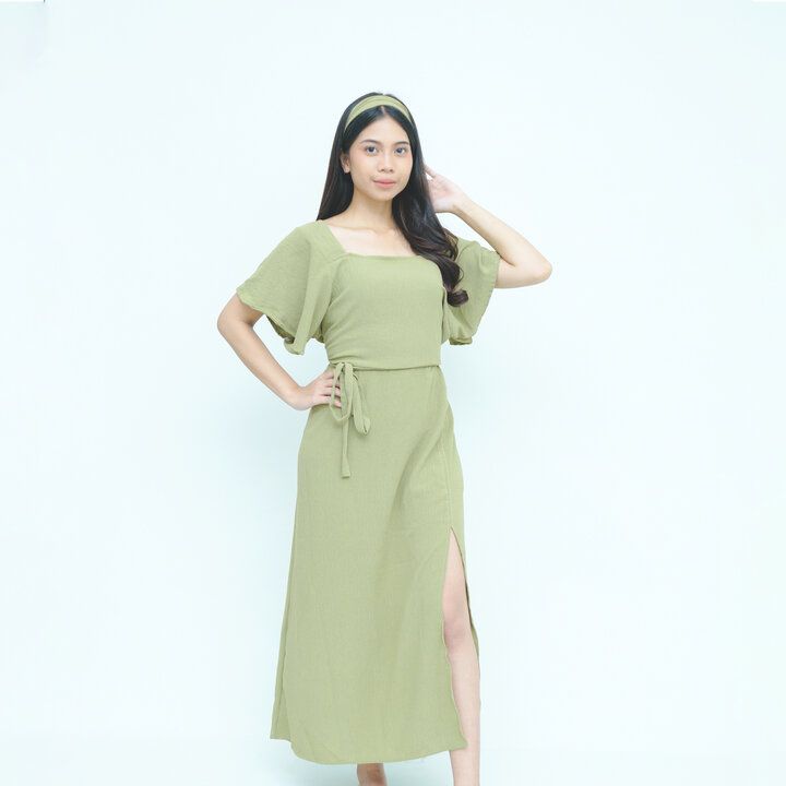 DB - Long Dress Kayara Cringkle [ Daster Wanita Kekinian ] HomeDress Ibu - 1