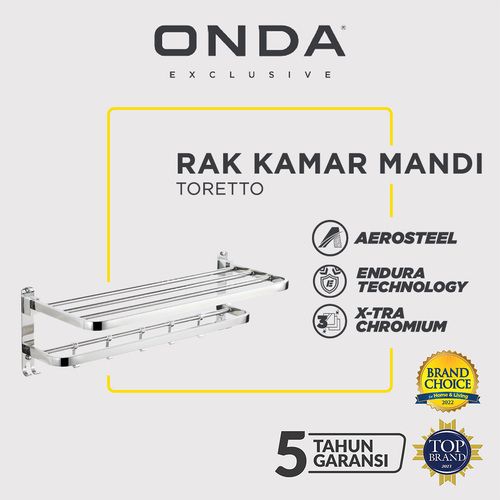 ONDA EXCLUSIVE Rak Handuk Double Kamar Mandi Stainless Toretto - 1