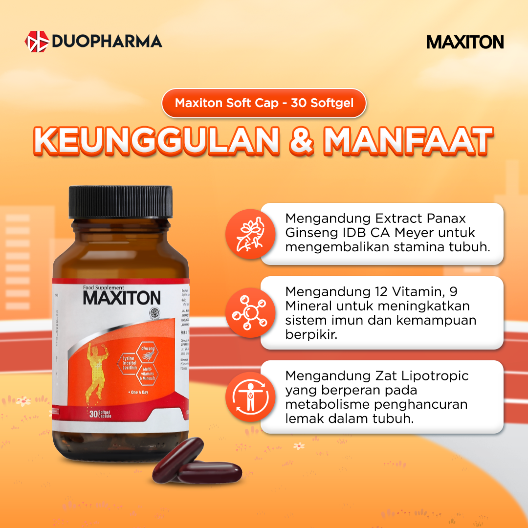[Twin Pack] Maxiton 30 Softgel - Multivitamin Mineral & Panax Ginseng - 2