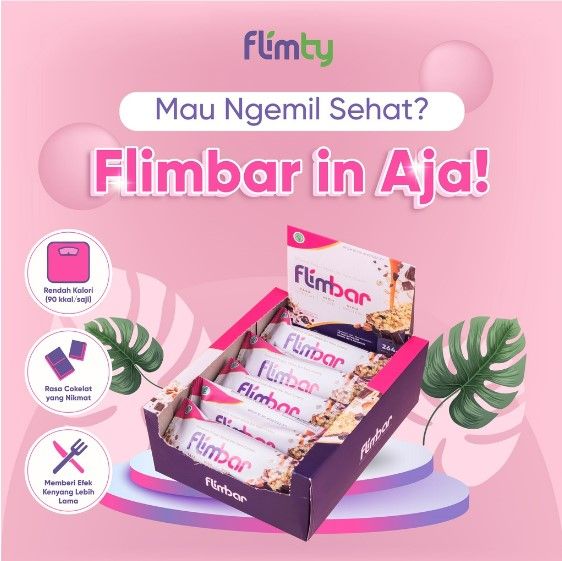 Flimbar (Snack Sehat) by Flimty - 1 Box isi 12 bar - Coklat - 1