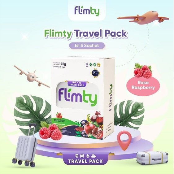 Flimty Fiber Travel Pack (5 Sachet) - Raspberry - 1