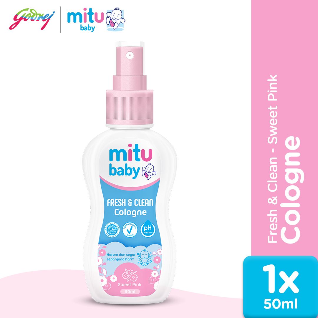 [CLEARANCE SALE] Mitu Baby Cologne Pink 50ml - 1