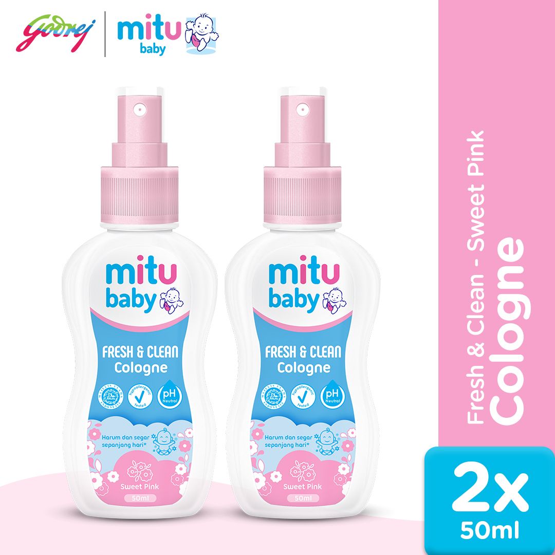 Mitu Baby Cologne Sweet Pink Spray 50ml - Parfum Bayi x2 - 1