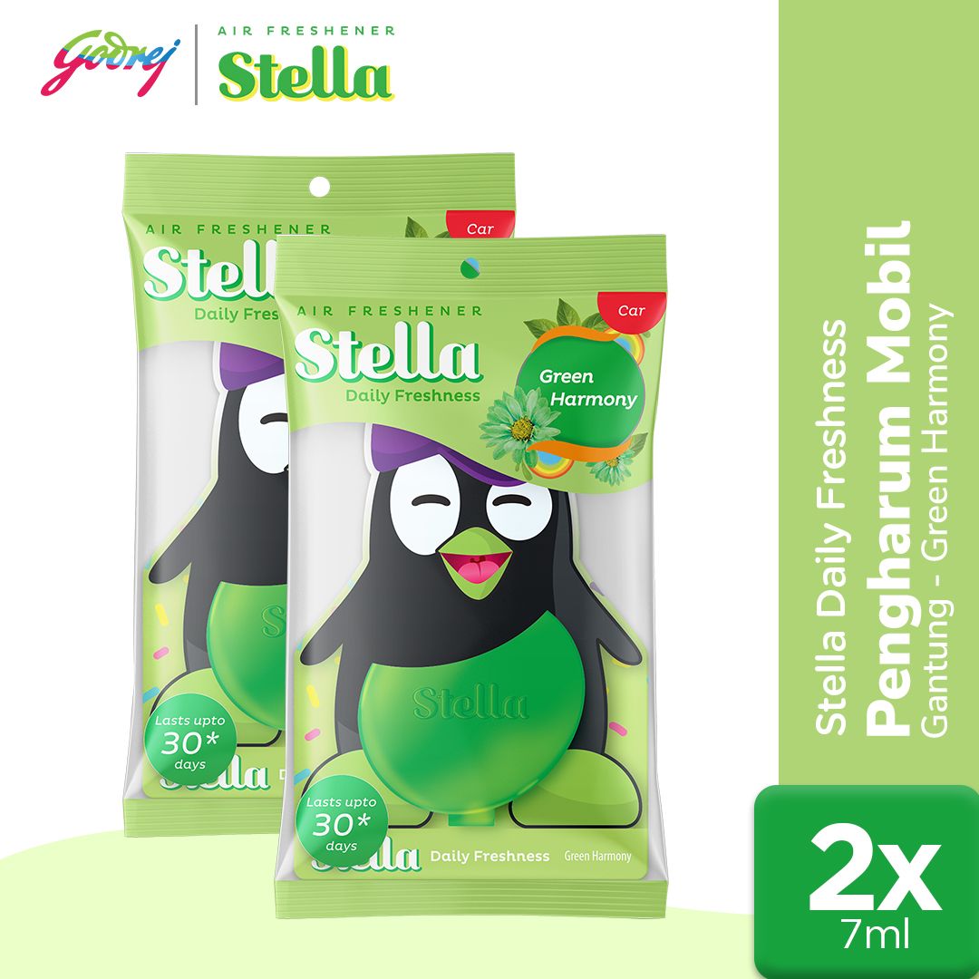 Stella Daily Freshness Car Green Harmony 7ml - Pengharum Mobil x2 - 1