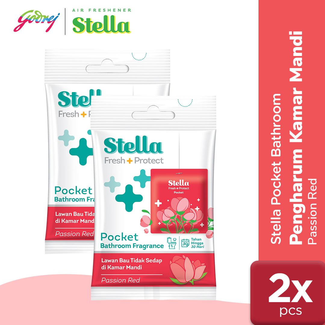 Stella Pocket Bathroom Passion Red 10gr - Pengharum Kamar Mandi x2 - 1