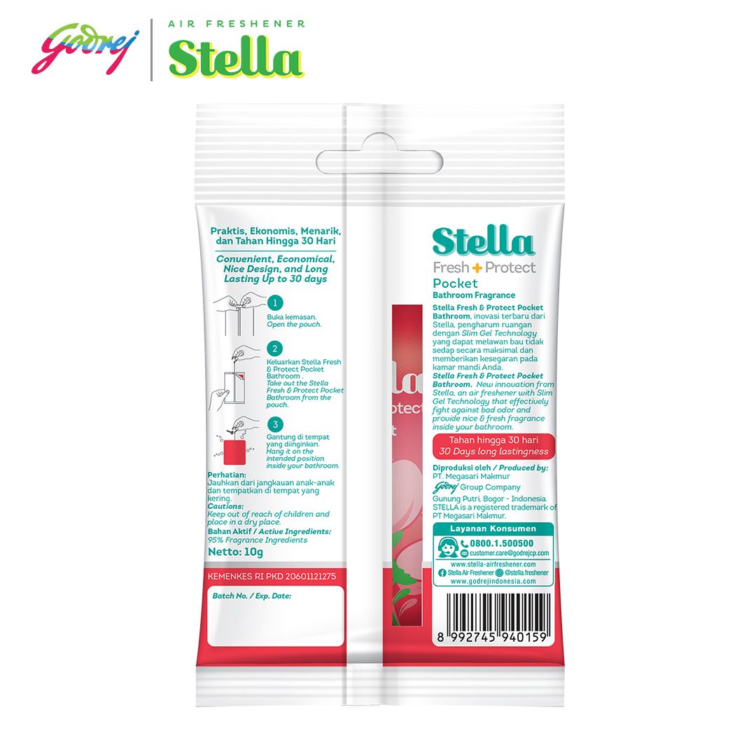 Stella Pocket Bathroom Passion Red 10gr - Pengharum Kamar Mandi x2 - 3