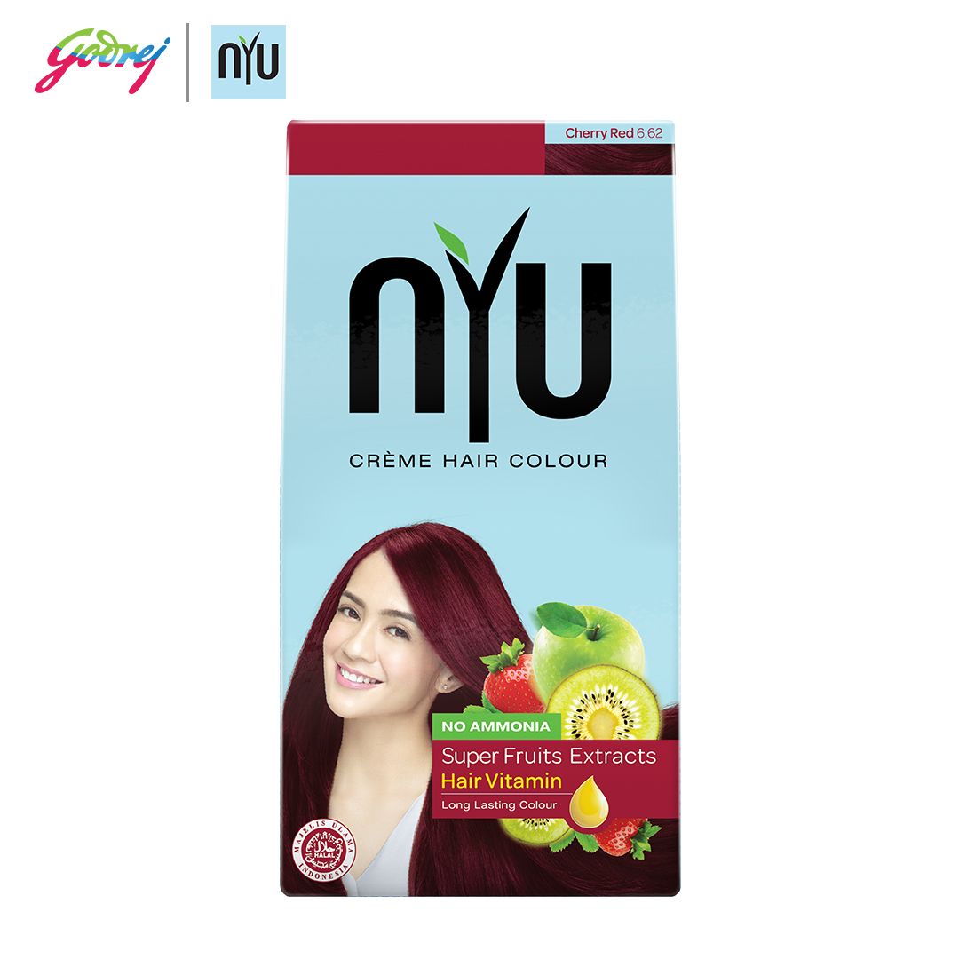 NYU Creme Hair Colour Cherry Red Isi 2 Free Pouch - 2