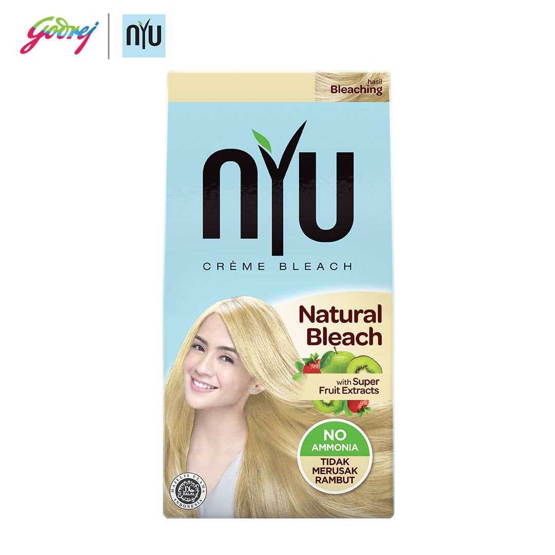NYU Creme Hair Colour Natural Bleach Isi 2 Free Pouch - 2