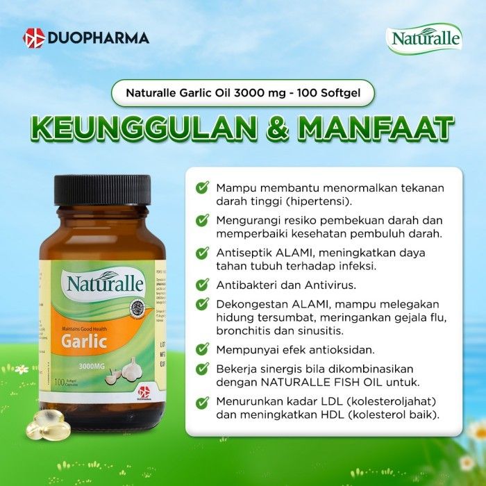 [Twin Pack] Naturalle Garlic Oil 100 Softgel - Menormalkan Hipertensi - 3