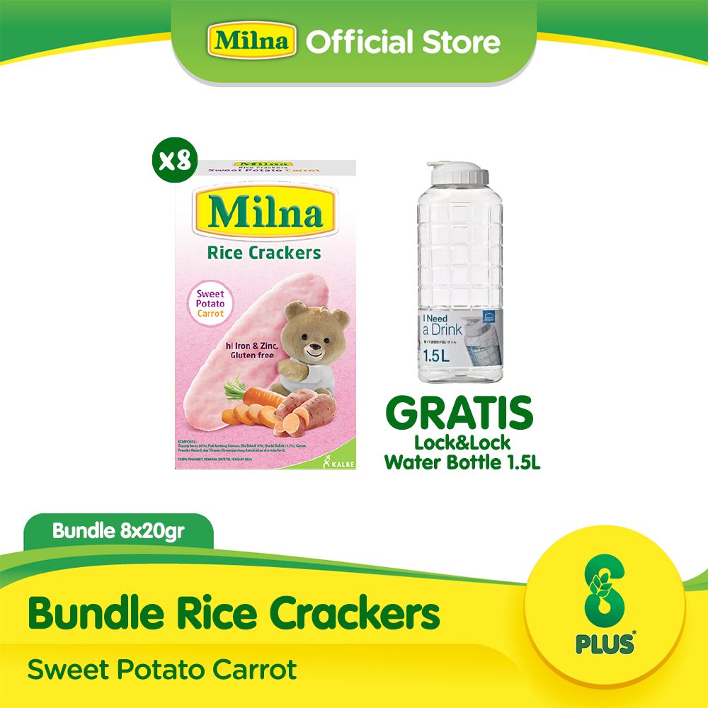 Buy 8 Milna Rice Crackers Sweet Potato Free LNL Chess Bottle 1.5L - 1