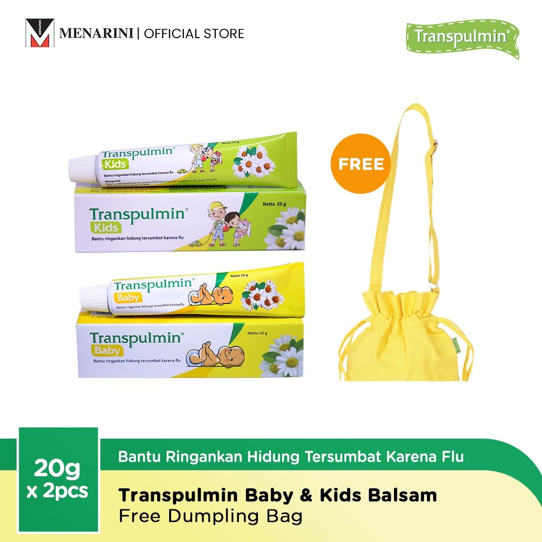 Transpulmin Baby & Kids Balsam 20gr - Free Dumpling Bag - 2