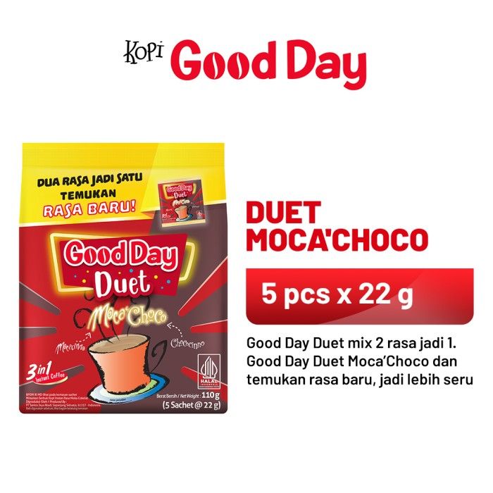 GOOD DAY DUET MOCA'CHOCO 1 Bag (5 x 22 gram) - 1