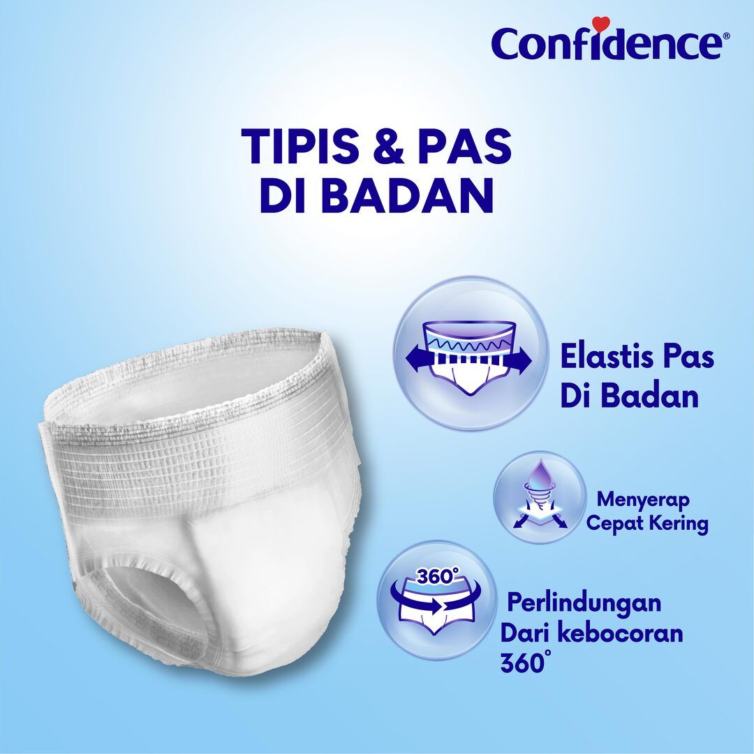 Confidence Popok Dewasa Celana Tipis & Pas E-Pack XL 36 - 2