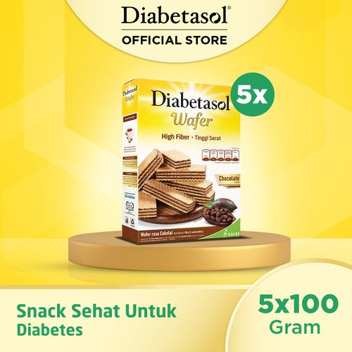Buy 5 Diabetasol Wafer Chocolate 2x50g - 1