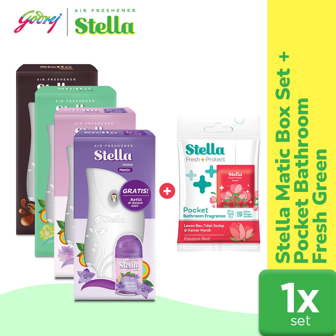 [PAKET HEMAT] Stella Matic Box Set + Stella Pocket Bathroom Passion Red 10gr - 1