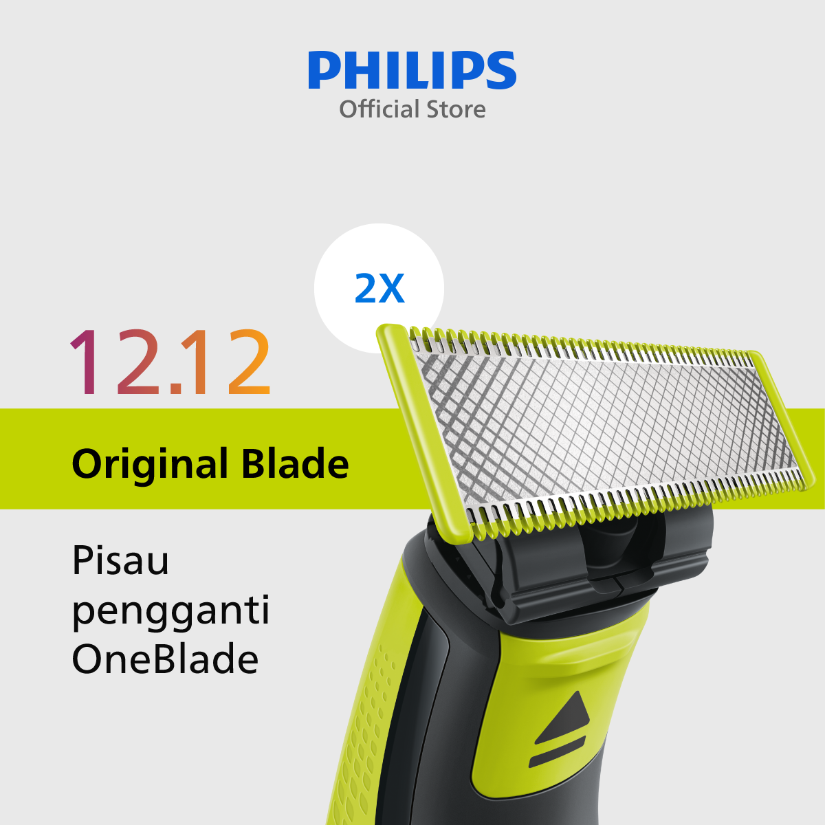 Philips Refill Oneblade QP220/51 Hybrid Blister Blade 2 Pack - 1