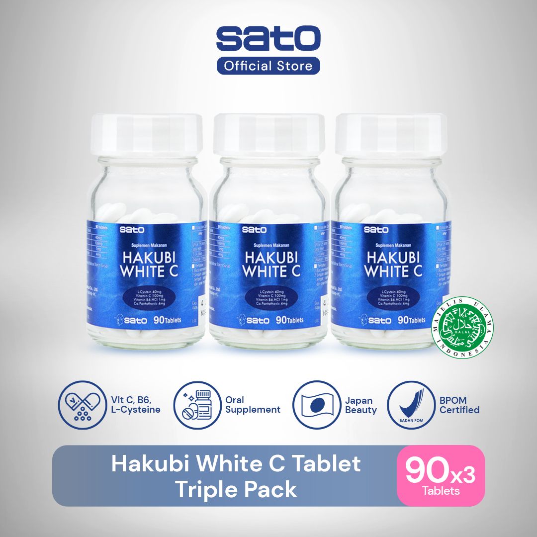 Sato Hakubi White C Suplemen Kesehatan 90 Tablet [Triple Pack] - 1