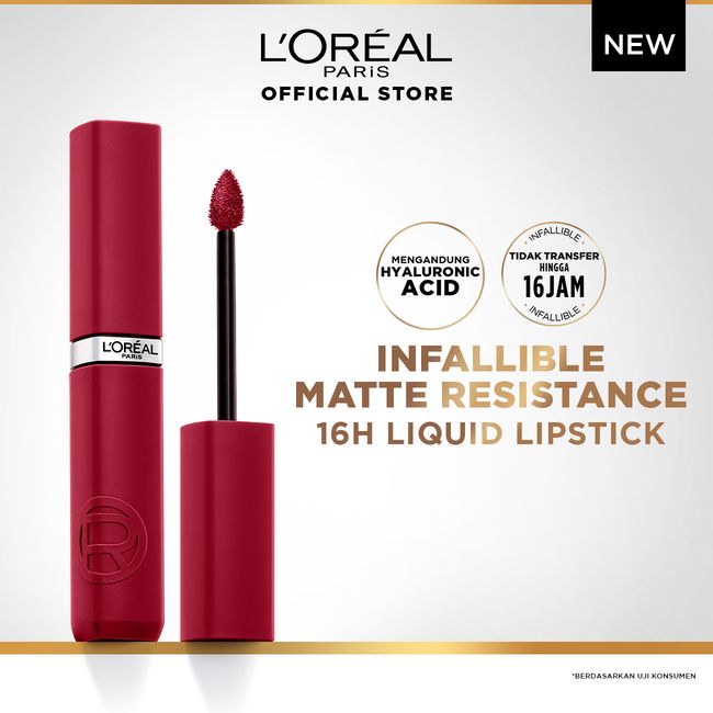 L'Oreal Paris Le Matte Resistance Lipstick - 420 Red - 1