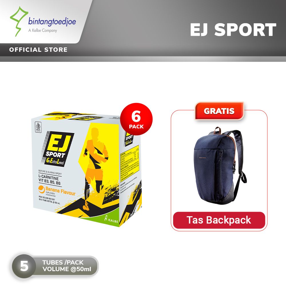 EJ Sport 6 Pack - Energy Gel - Free Backpack - 1