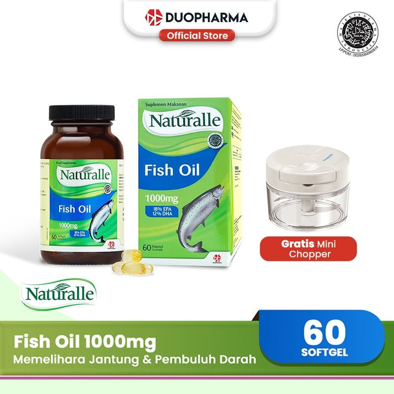 Naturalle Fish Oil 1000mg - 60 Softgel Free Mini Chopper - 1