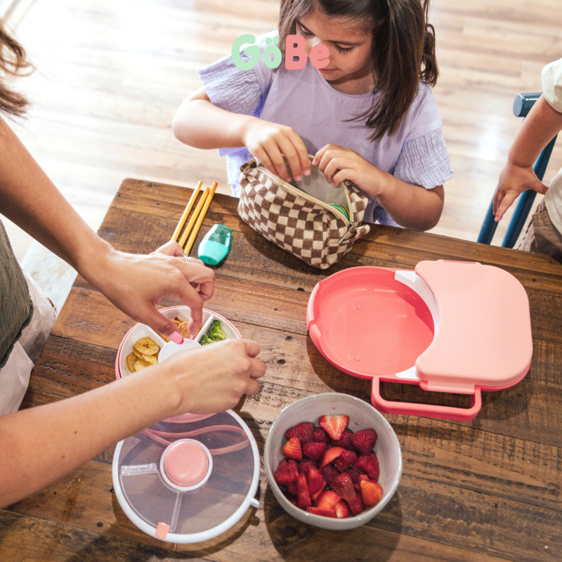 Gobe Kids Lunchbox with Snack Spinner Watermelon Pink