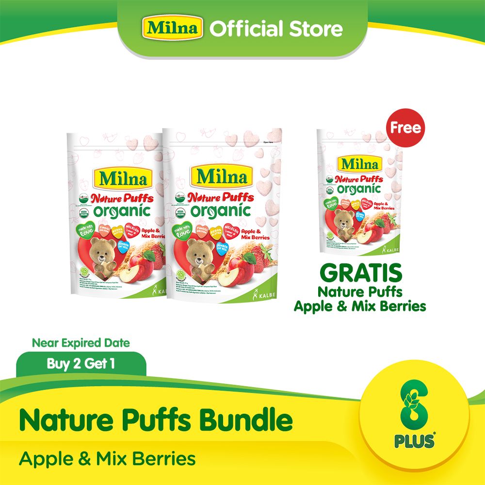 B2G1 Milna Puffs Organik Apple Mix Berries [NED] - 1