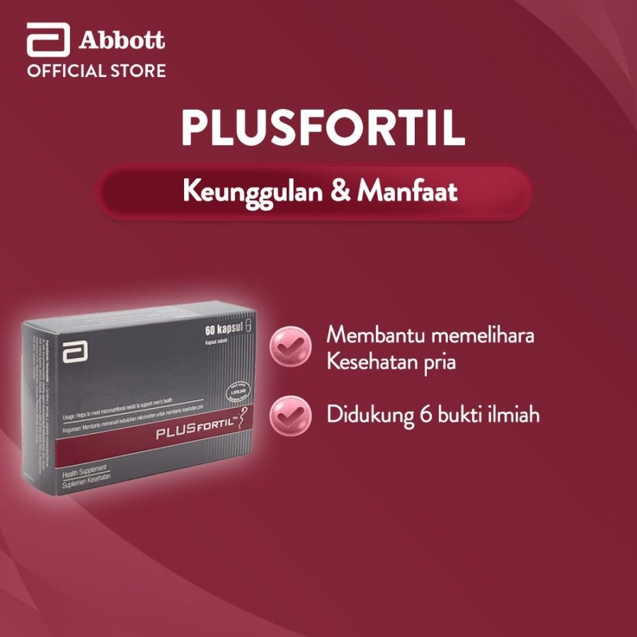 Abbott [Twin Pack] Plusfortil 60 kapsul-Vit Kesuburan Pria Free Tumblr - 3