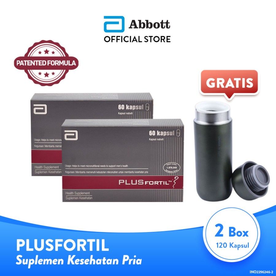 Abbott [Twin Pack] Plusfortil 60 kapsul-Vit Kesuburan Pria Free Tumblr - 2