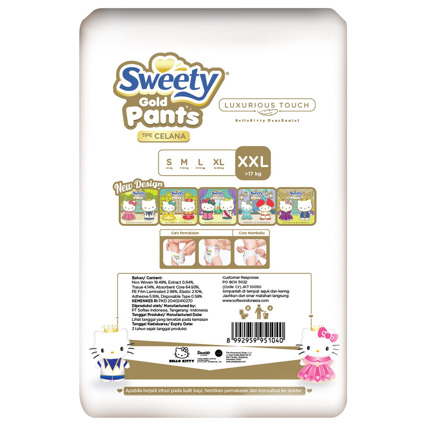 Sweety Pantz Gold Regular Pack XXL 22 - 5