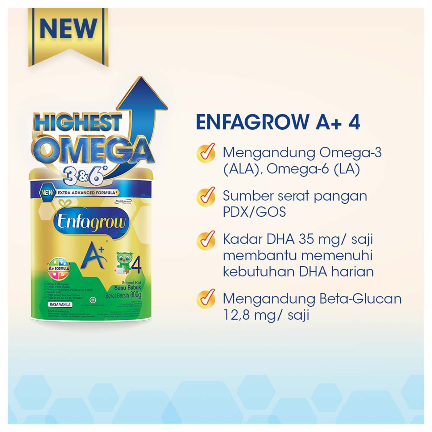 Enfagrow A+4 Susu Formula Pertumbuhan Balita-Madu-800g New - 2