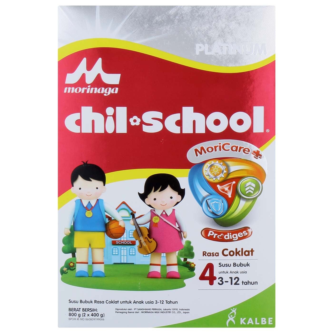Morinaga Chil School Platinum Moricare  Coklat 800gr Box - 1