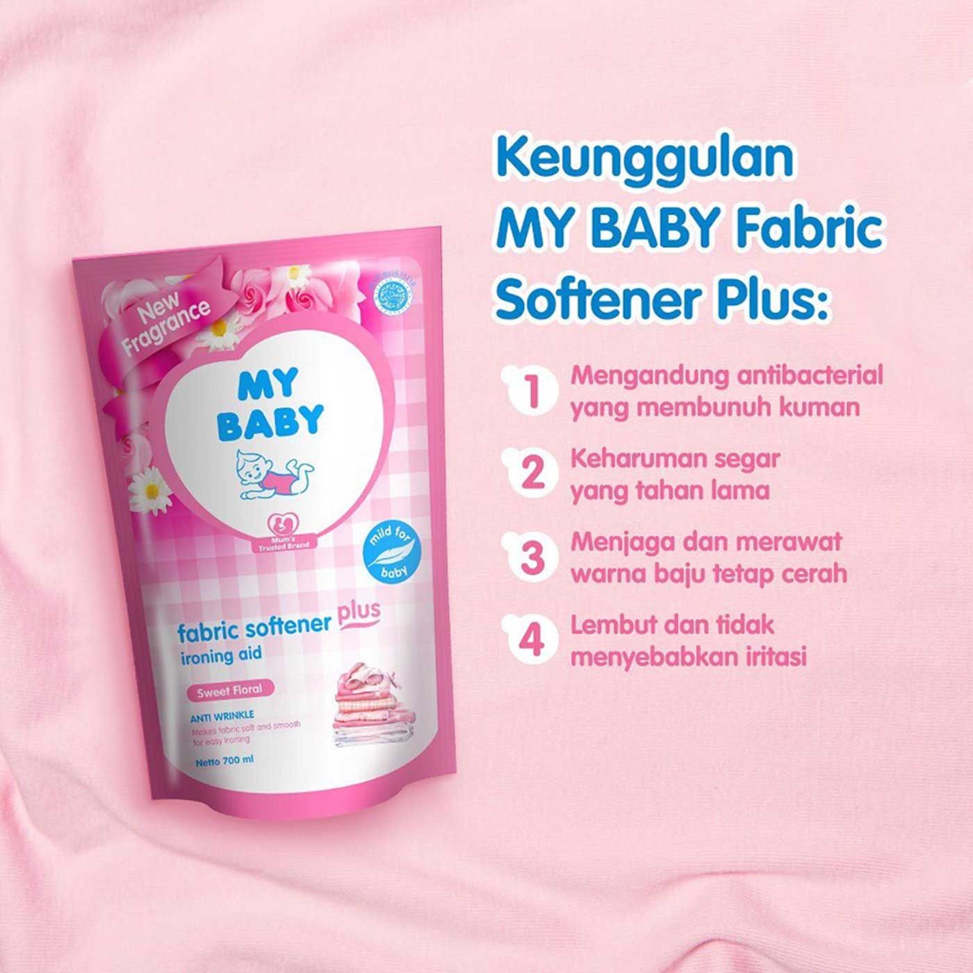 My Baby fabric Softener Plus Ironing Aid Sweet Floral 1500ml - 4