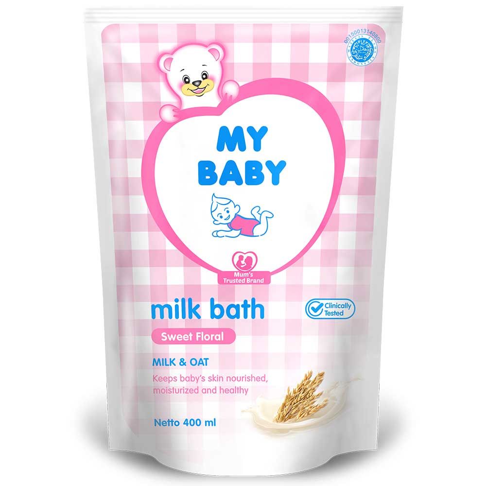 My Baby Milk Bath Sweet Floral Pouch 400ml - 2