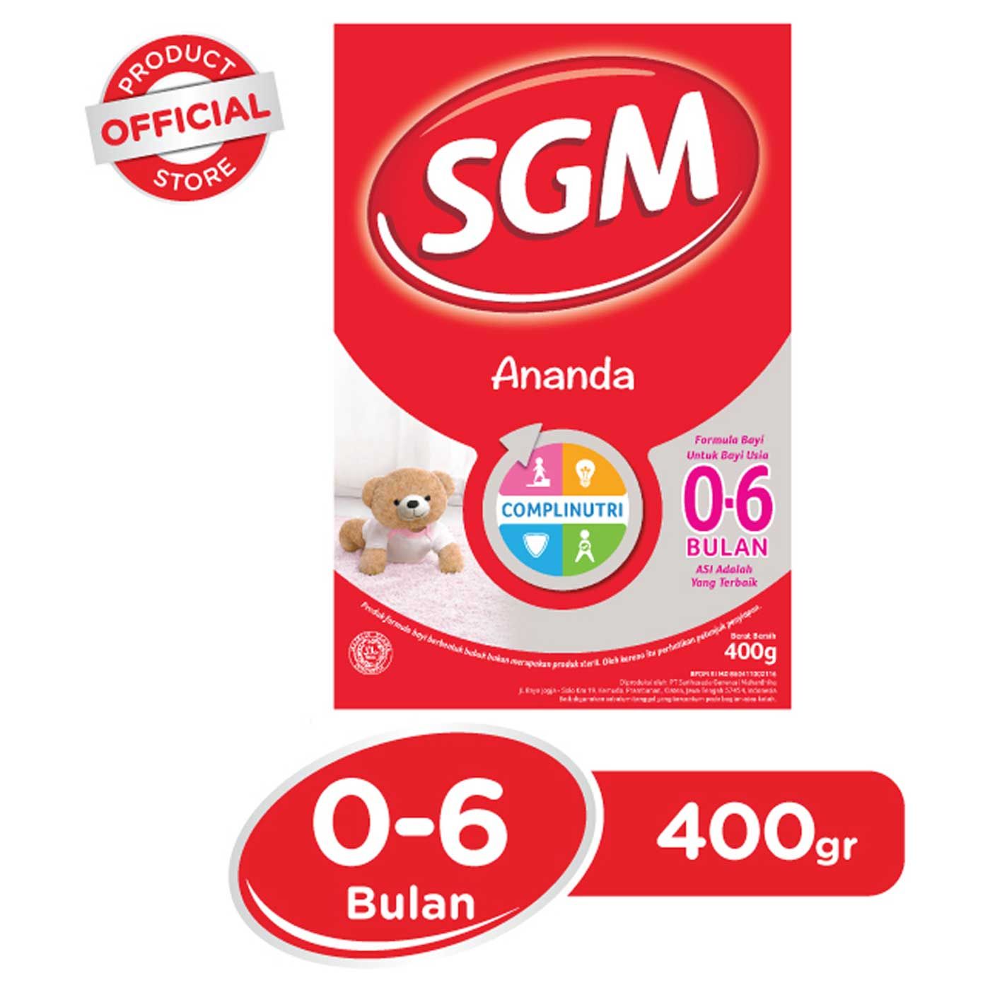 SGM Ananda 1 (0-6 Bulan) Formula Bayi Bubuk 400gr - 1