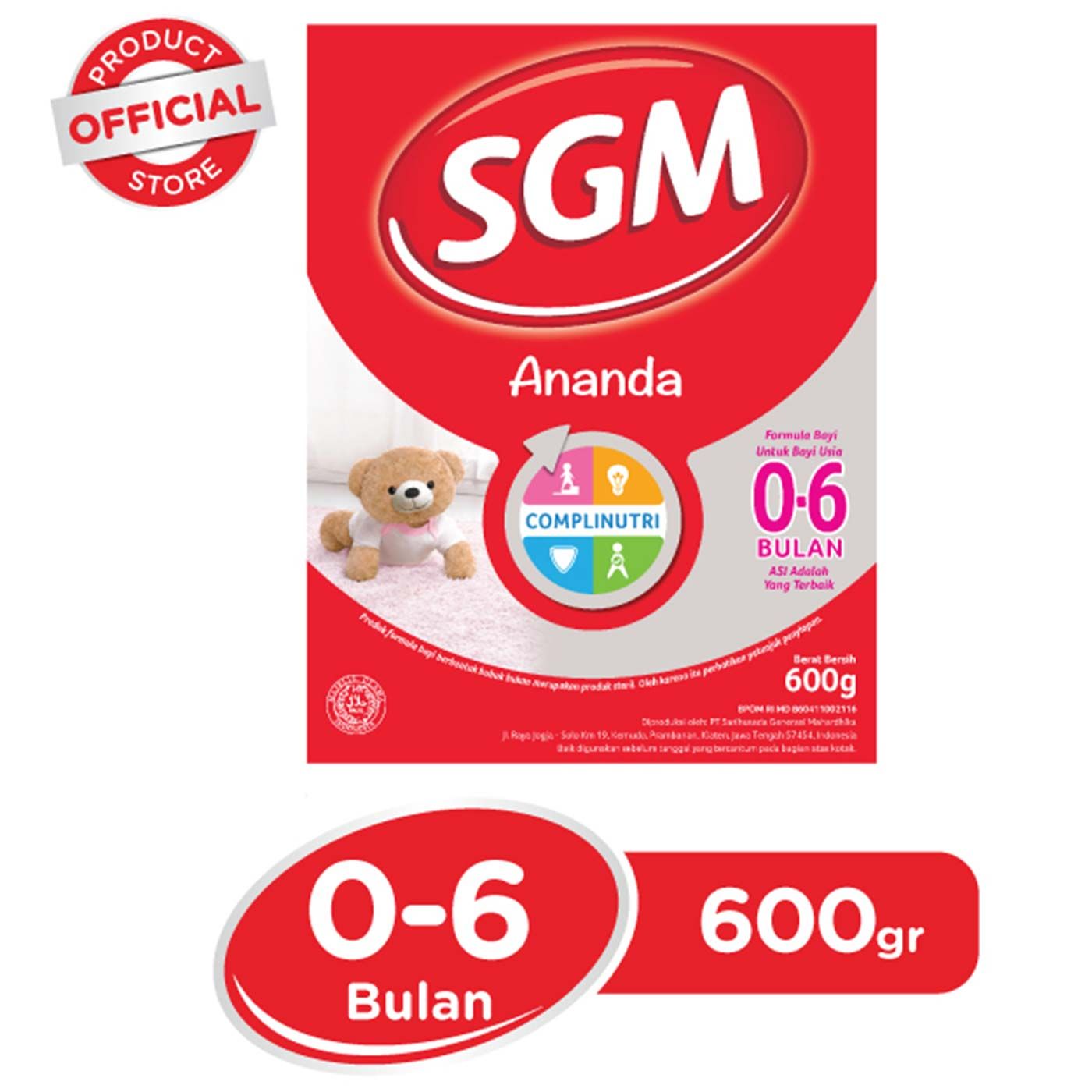 SGM Ananda 1 (0-6 Bulan) Formula Bayi Bubuk 600gr - 1