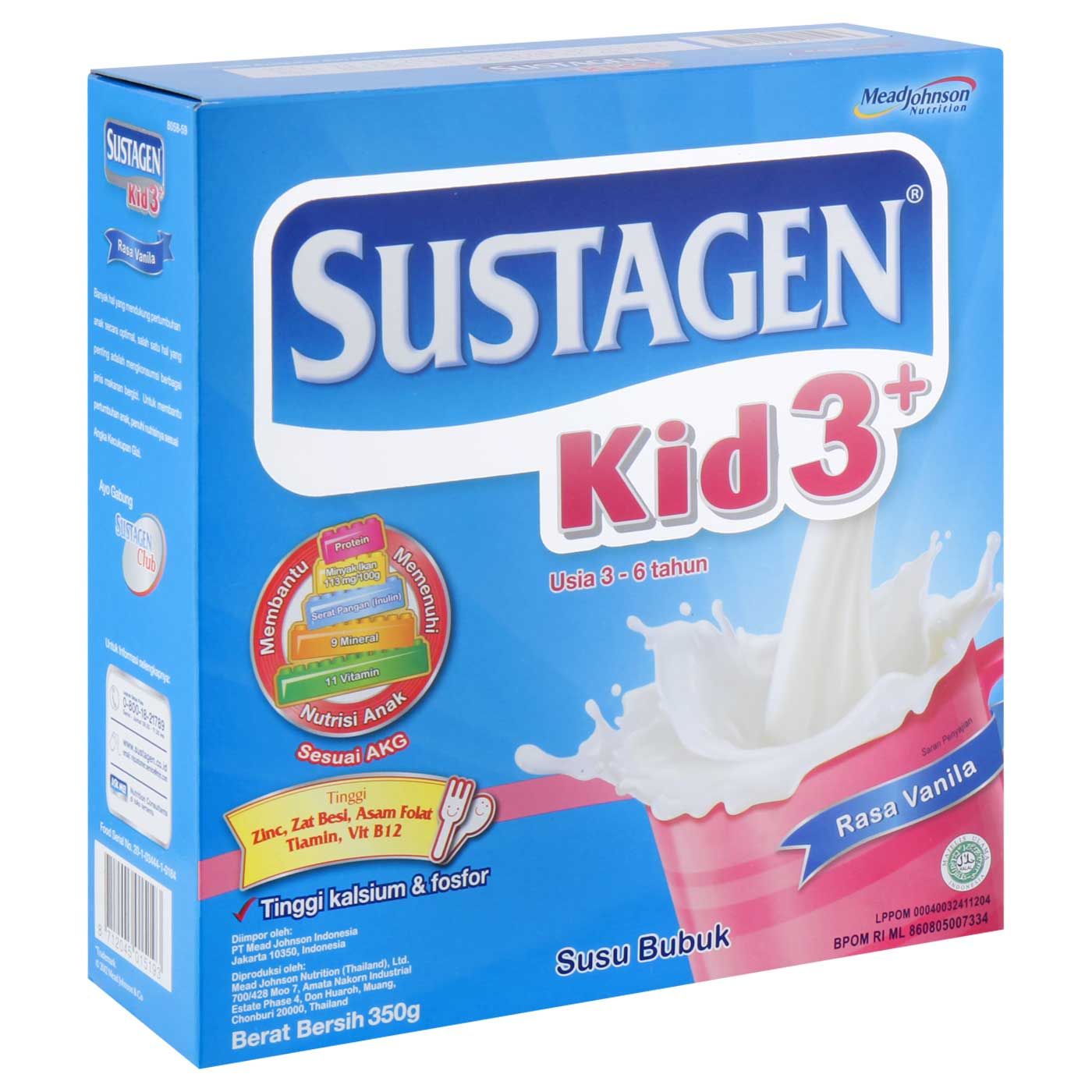 Sustagen Kid 3+ Vanila 350gr Box - 2