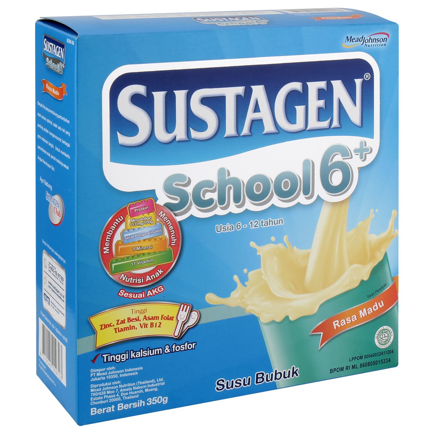Sustagen School 6+ Madu 350gr Box - 2