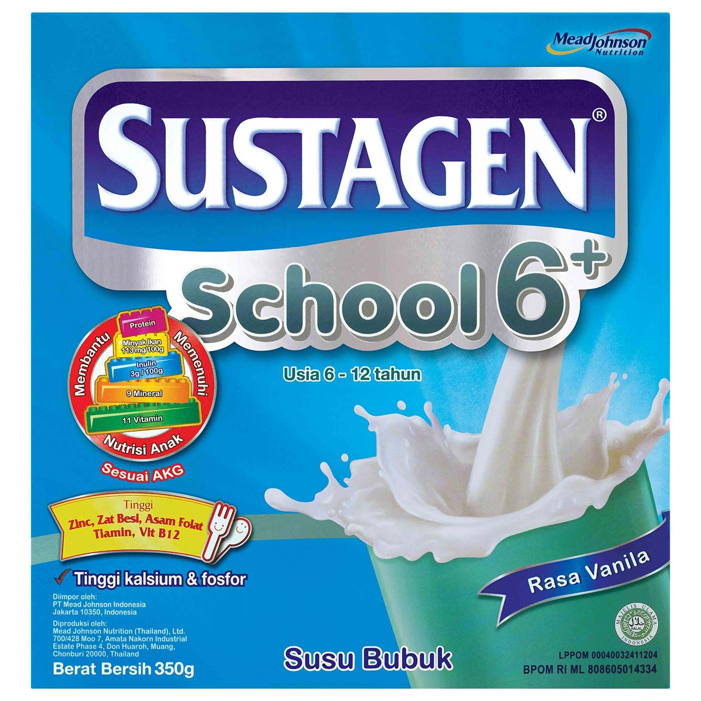 Sustagen School 6+ Vanila 350gr Box - 1