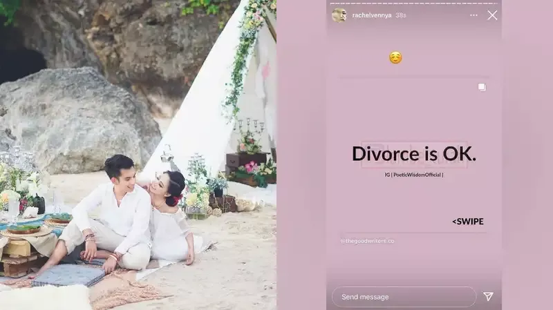Isu Pernikahan Rachel Vennya dan Okin Tengah Retak, Unggah IG Story "Divorce is OK"